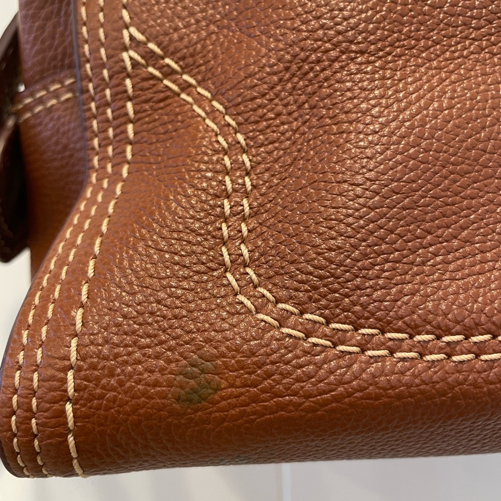 Marc Jacobs Brown Leather Satchel with Gold Accents - Picture 4 of 6
